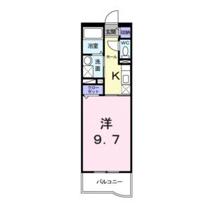1K 間取り図