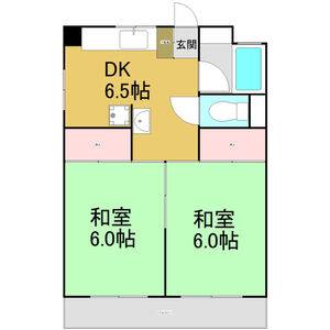 2DK 間取り図