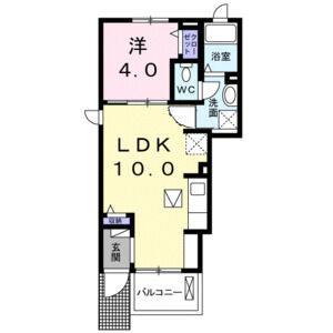 1LDK 間取り図