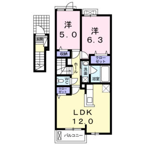 2LDK 間取り図