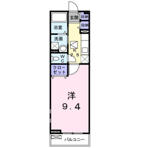 1K 間取り図
