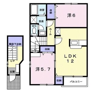 2LDK 間取り図