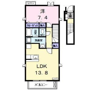 1LDK 間取り図
