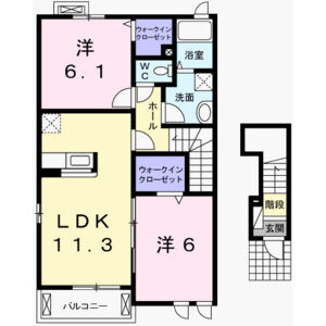 2LDK 間取り図