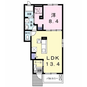 1LDK 間取り図