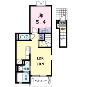 1LDK 間取り図