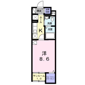 1K 間取り図