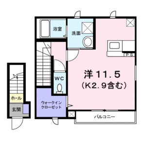 1K 間取り図