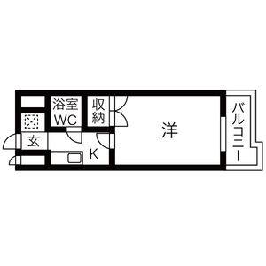 1K 間取り図