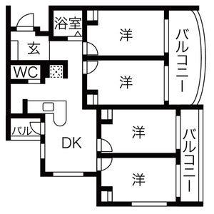 4DK 間取り図