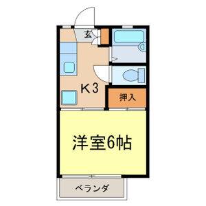 1K 間取り図