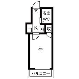 1K 間取り図