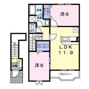 2LDK 間取り図
