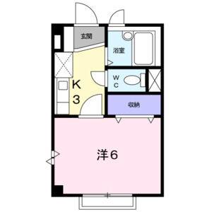 1K 間取り図