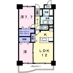 2LDK 間取り図