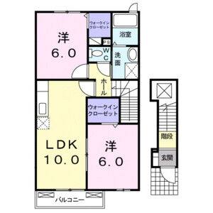 2LDK 間取り図