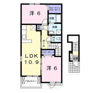 2LDK 間取り図