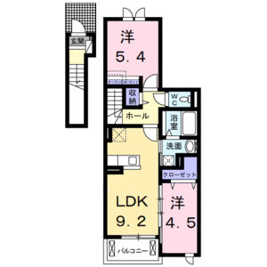 2DK 間取り図