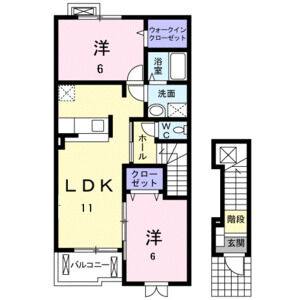 2LDK 間取り図