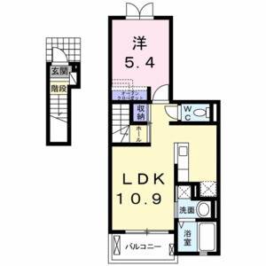 1LDK 間取り図