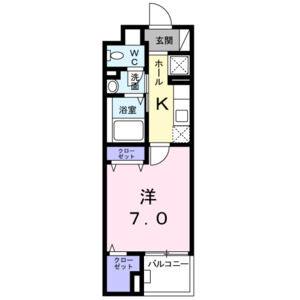 1K 間取り図