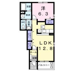 1LDK 間取り図