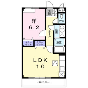 1LDK 間取り図