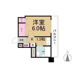 1K 間取り図