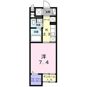 1K 間取り図
