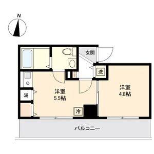1DK 間取り図