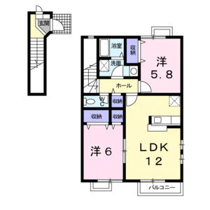 2LDK 間取り図