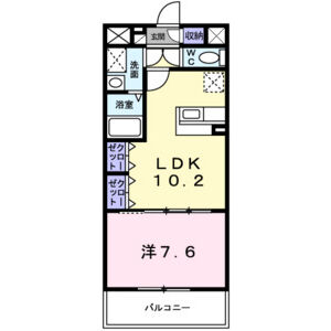 1LDK 間取り図