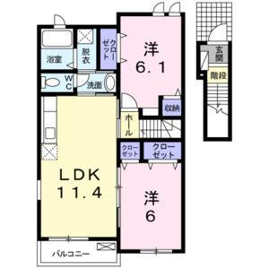 2LDK 間取り図