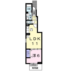 1LDK 間取り図
