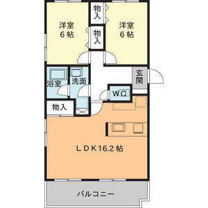 2LDK 間取り図