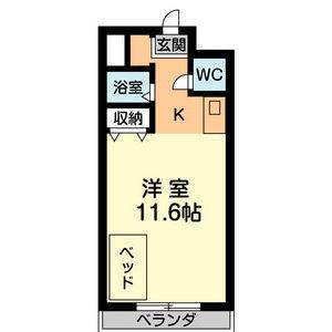 1K 間取り図