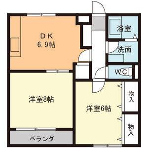2DK 間取り図
