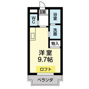 1K 間取り図