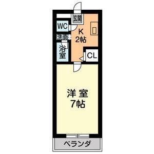 1K 間取り図
