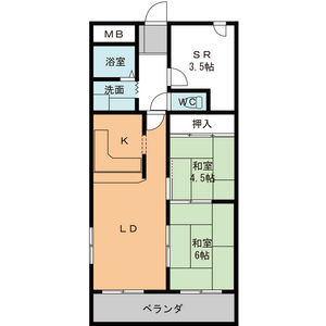 2LDK 間取り図