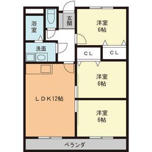 3LDK 間取り図