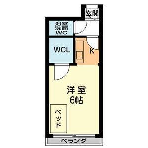 1K 間取り図