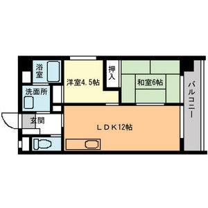 2LDK 間取り図