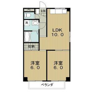 2LDK 間取り図