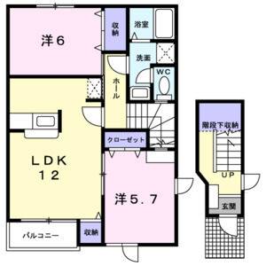 2LDK 間取り図