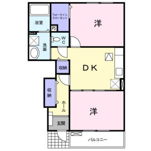 2DK 間取り図