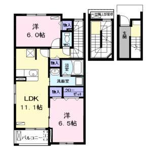 2LDK 間取り図