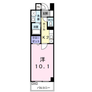 1K 間取り図
