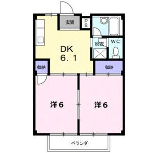 2DK 間取り図