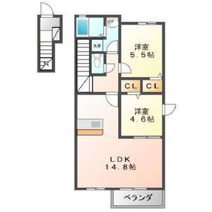 2LDK 間取り図